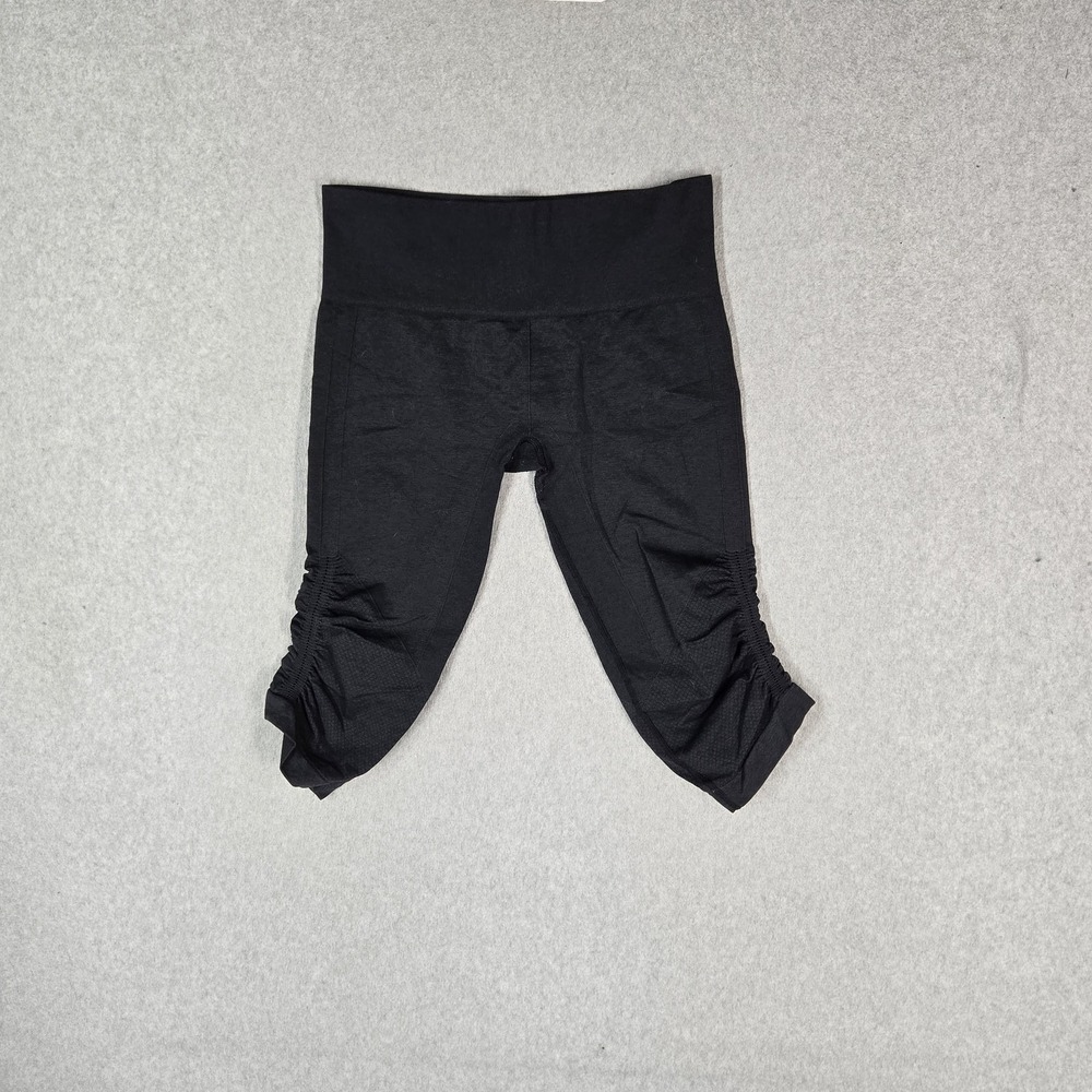 Lululemon Women Activewear Pants 8 Black In The Flow Crop Leggings 15" Inseam